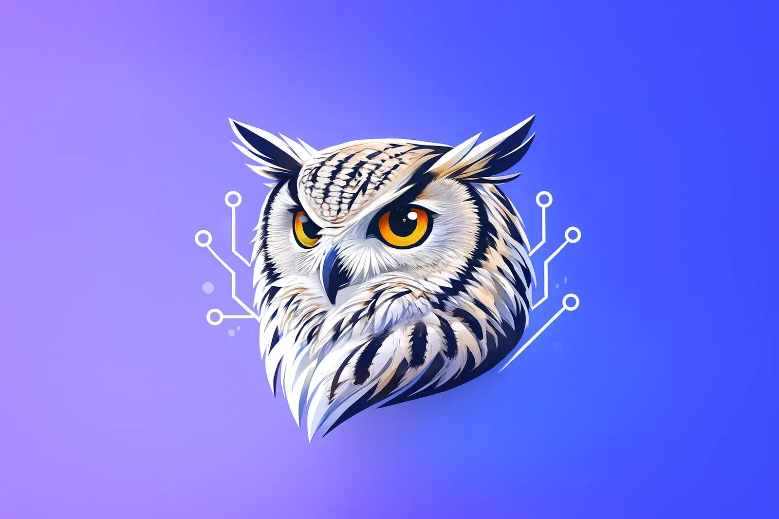 Logo búho tecnológico - Su Soporte en Sitio